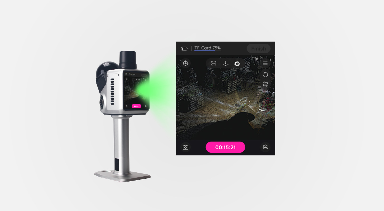 Escáner LiDAR para captura tridimensional
