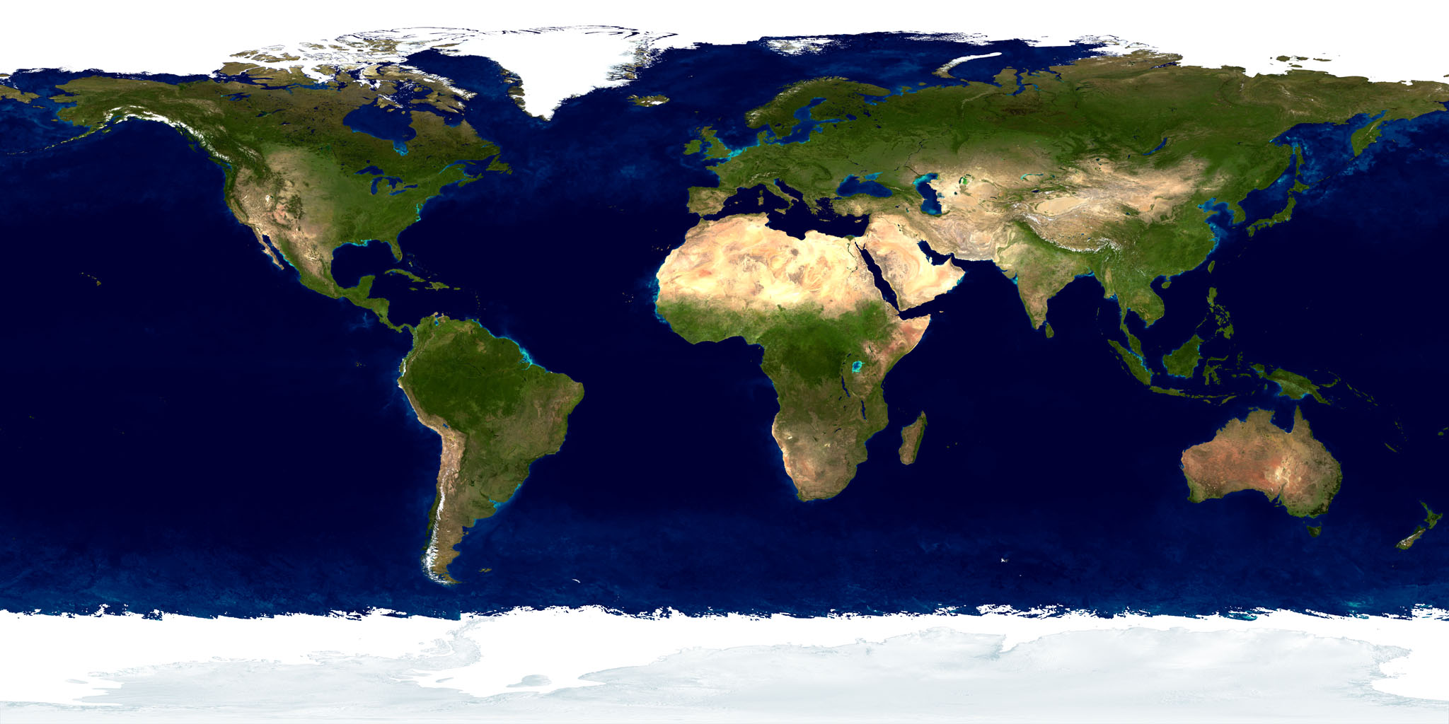 Imagen satelital del planeta utilizada como referencia ambiental y territorial